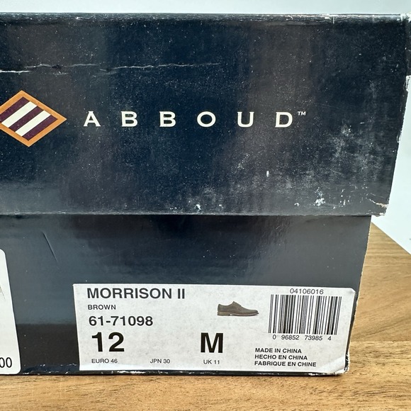 New Mens Joseph Abboud Morrison II Leather Oxford Business Casual Shoes Size 12M - Picture 8 of 8